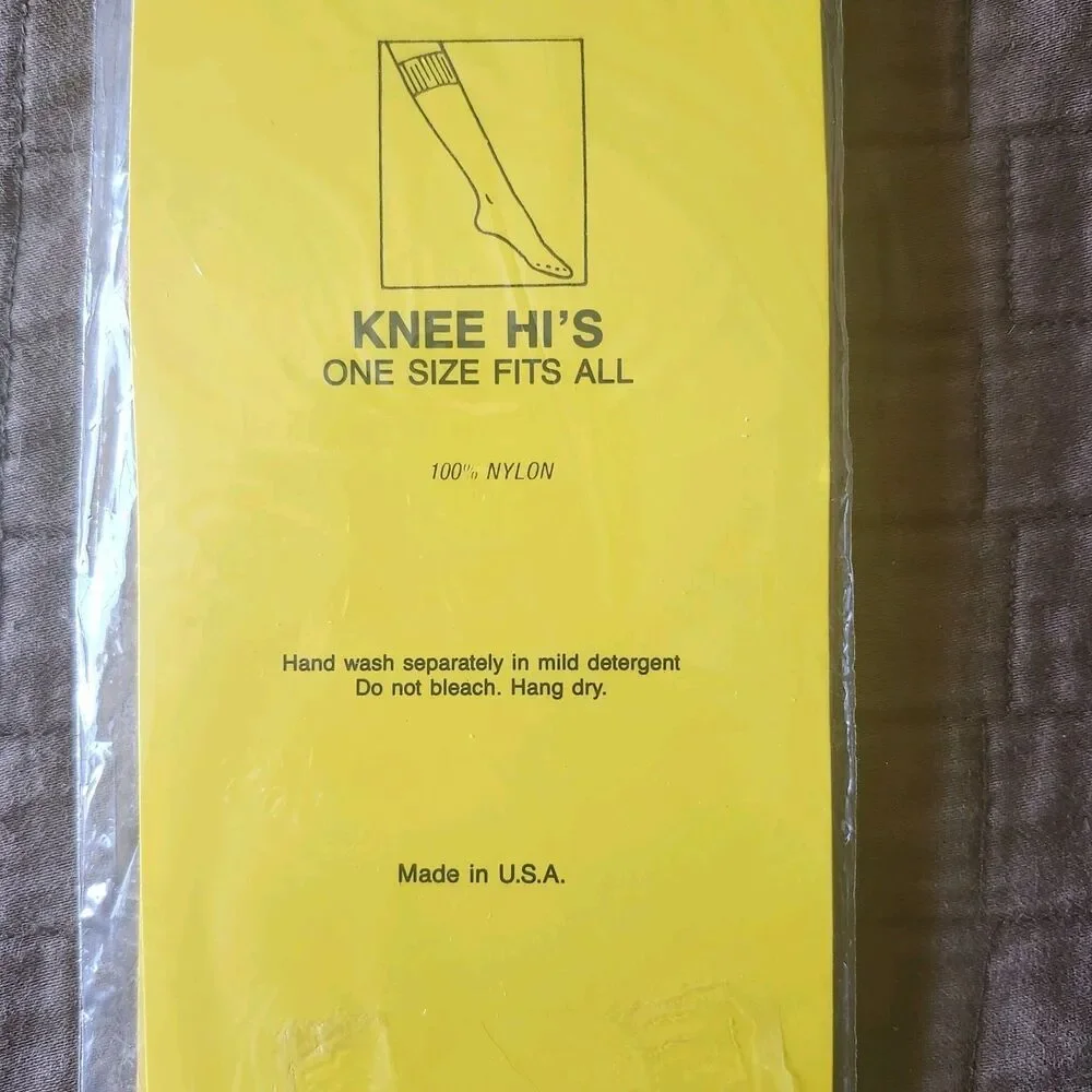 2 Bloomingdales B-Line Nylon Stockings Knee Hi Sandlewood Color Style 3B